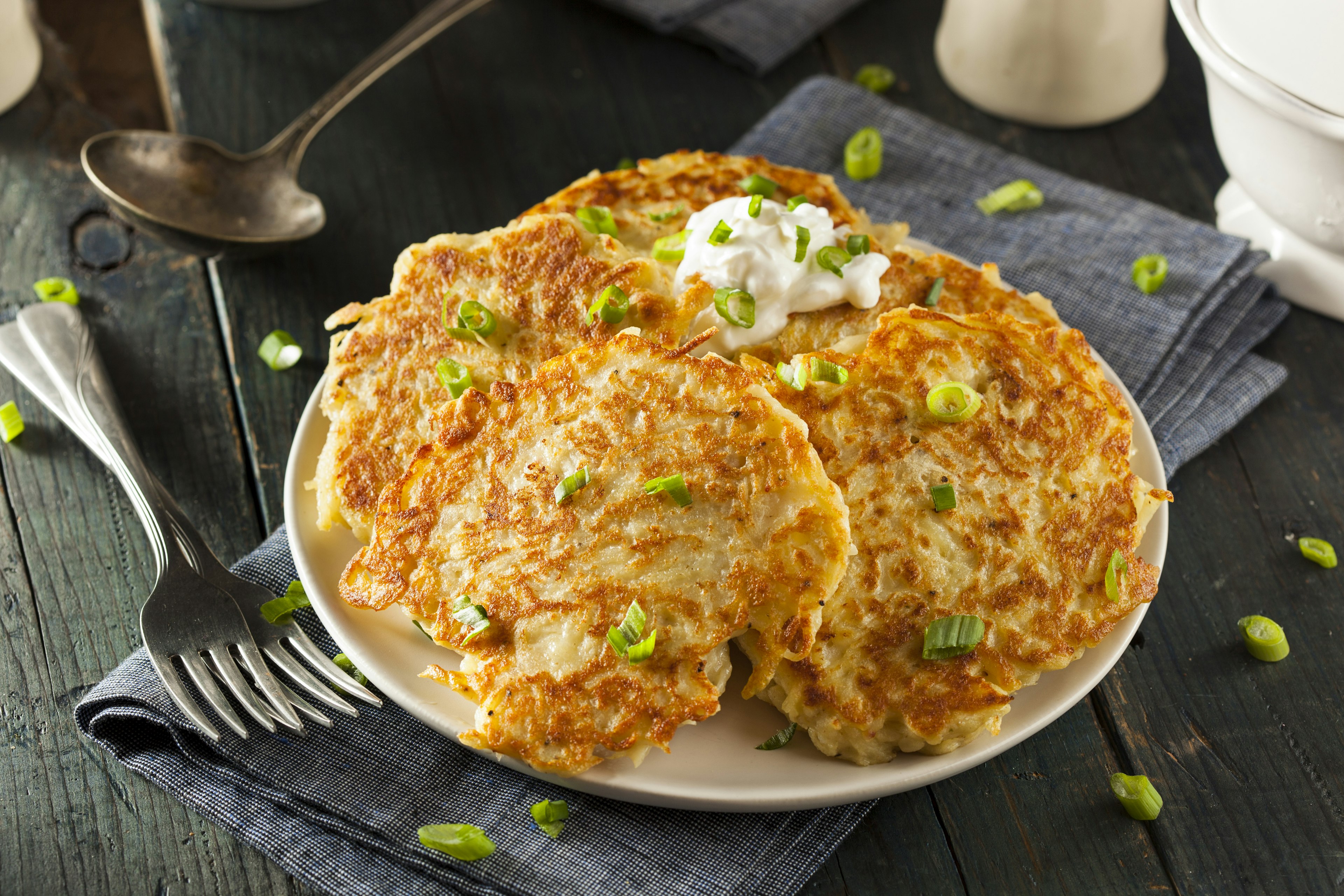 Homemade Boxty Irish Potato Pancakes on a plate for Breakfast