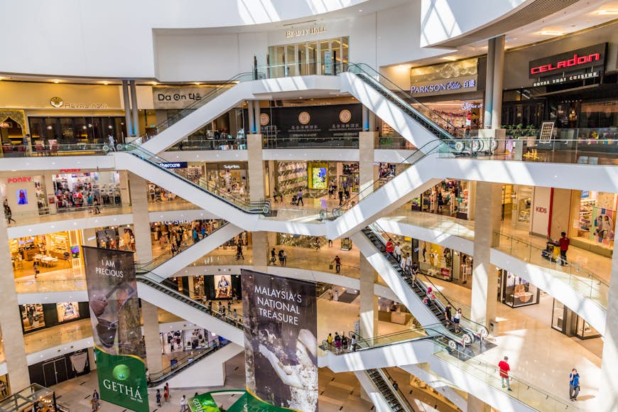 A view of the interior of the Pavilion shopping mall in Kuala Lumpur in Malaysia