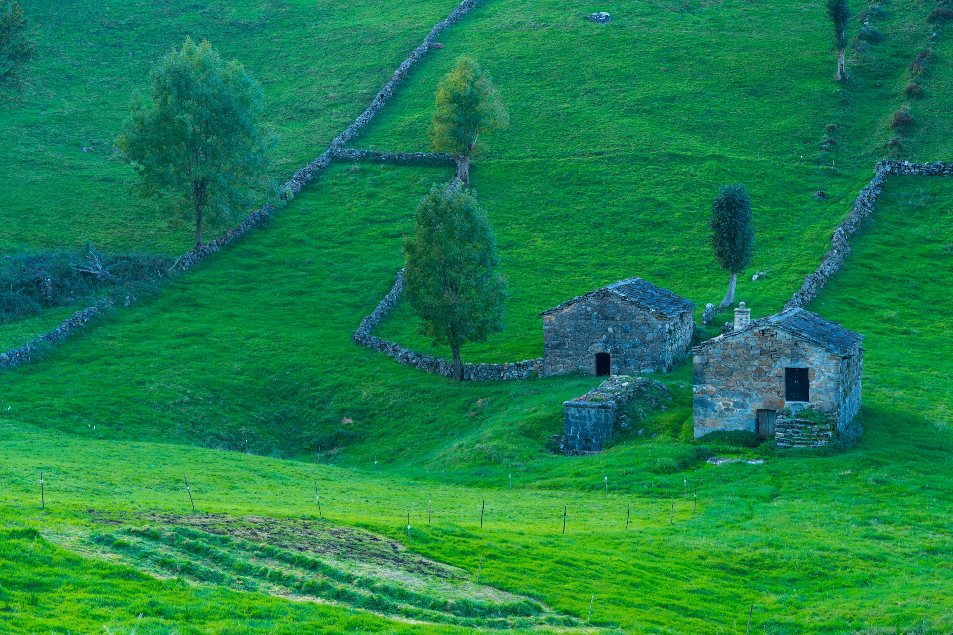 Traditional,Mountain,Landscape,Of,Shepherd,Hut,And,Meadows,In,Miera