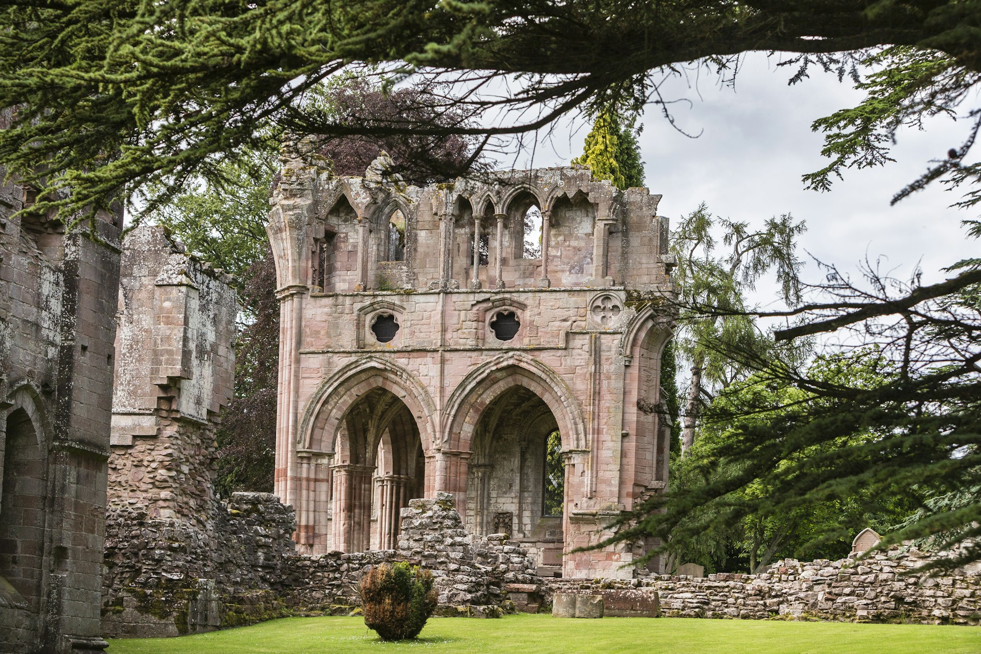 Ruin of Dryburgh Abbey in Scotland