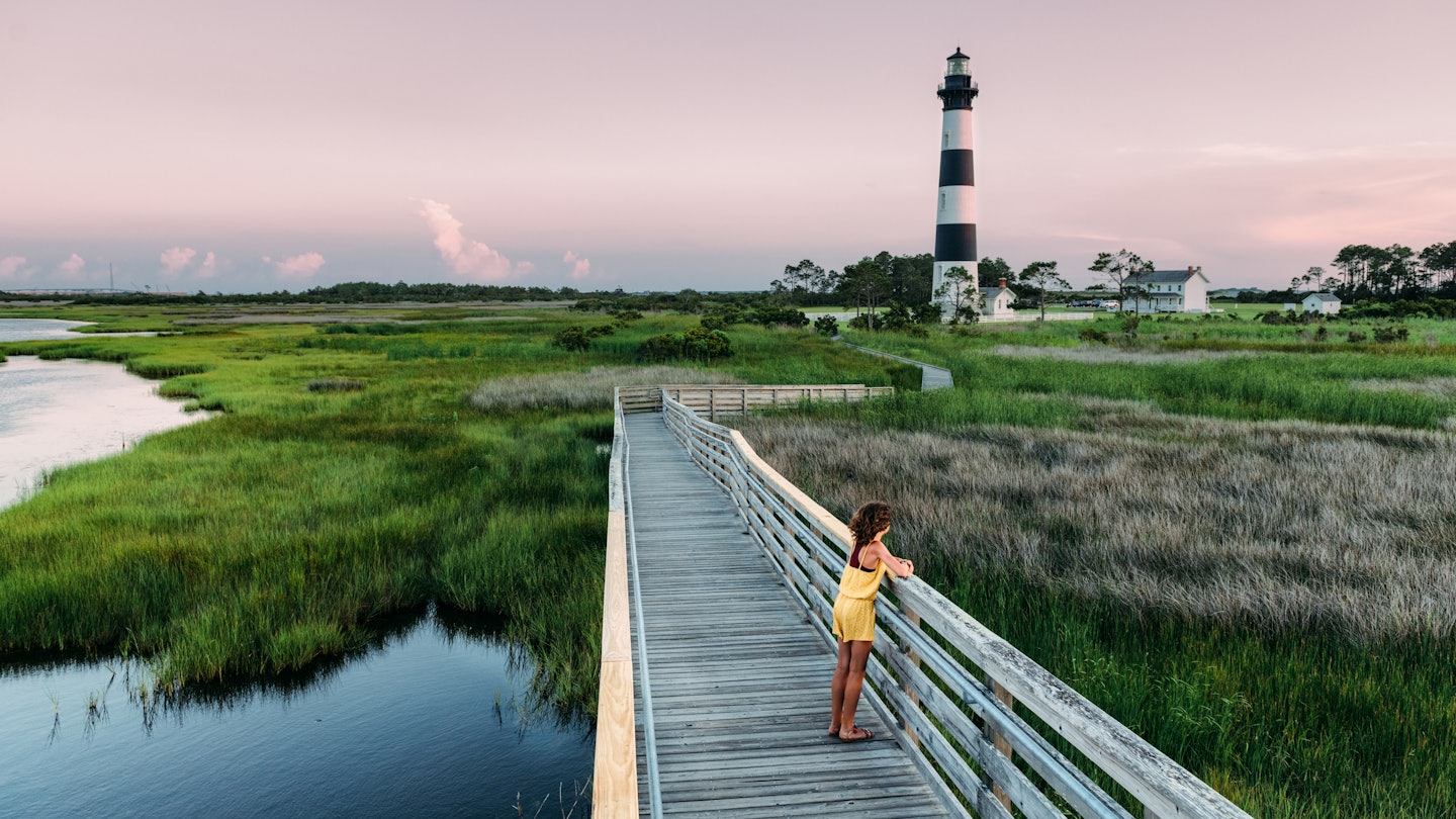 Girl Exploring the Outer Banks