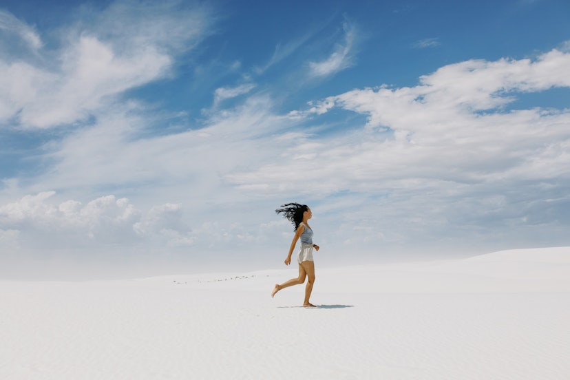 Girl On Sand Dunes

