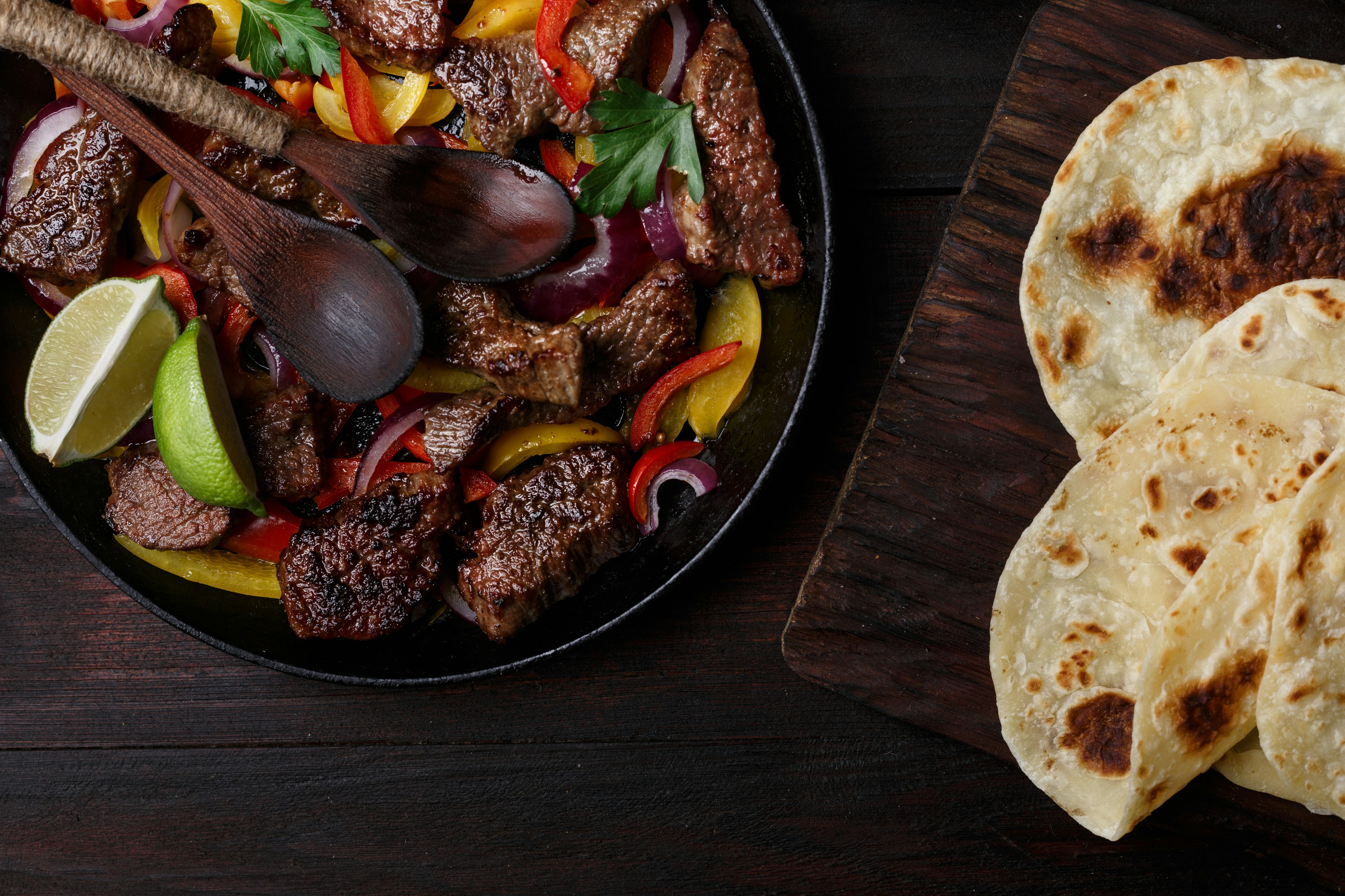 Beef fajitas