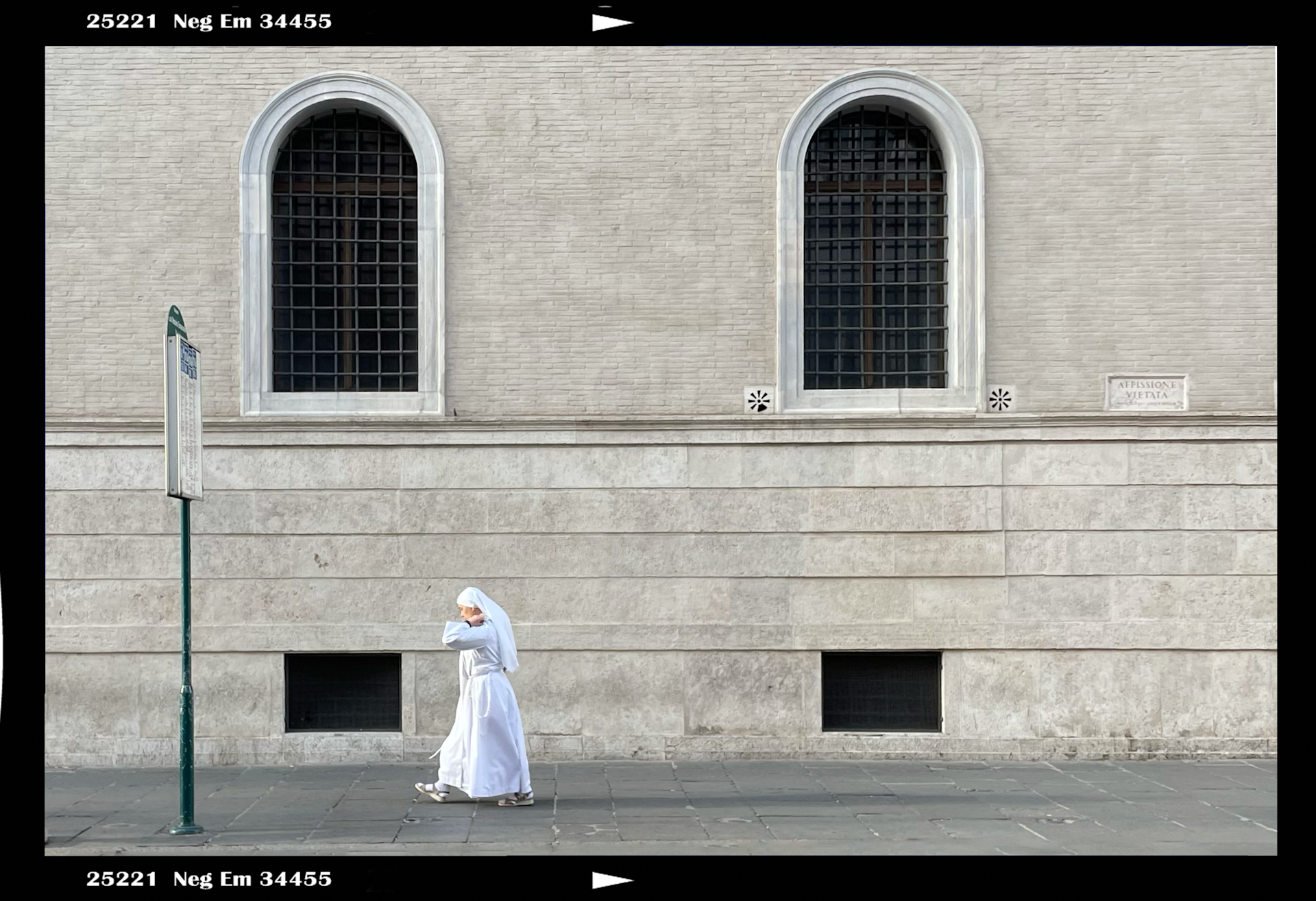 Nun walking in Rome