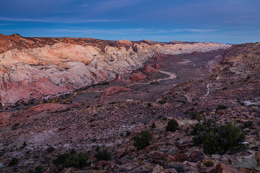 Waterpocket Fold from Halls Creek Overlook in Capitol Reef National Park 