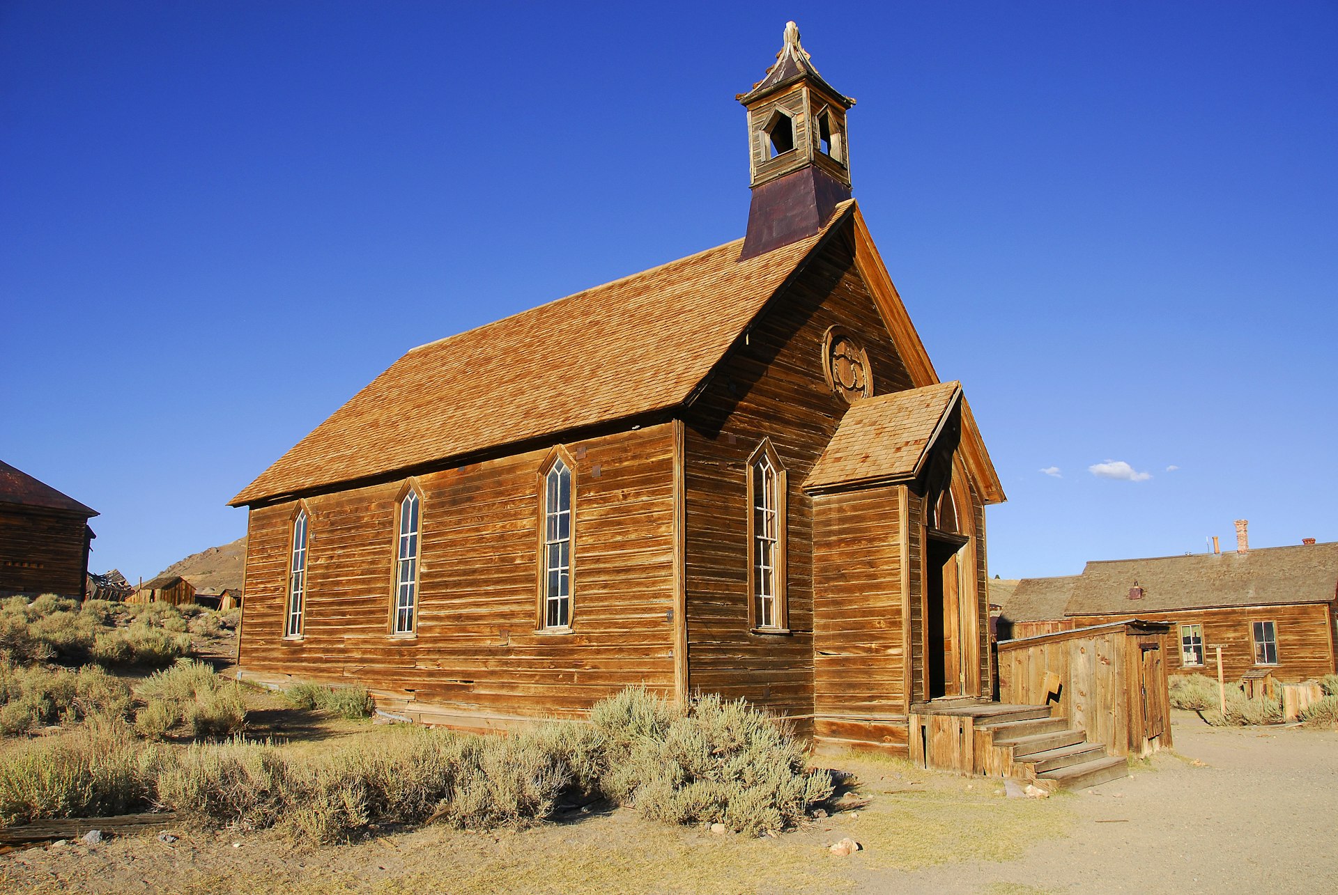 A deserted building in Bodie State Park, part of California's Lost Sierra 