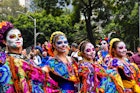 Mexico City, Mexico, ; October 26 2019: Parade of catrinas at the Day of the Dead celebrations in Mexico City ; Shutterstock ID 1665984247; your: Zach Laks; gl: 65050; netsuite: Online Editorial; full: Discover
