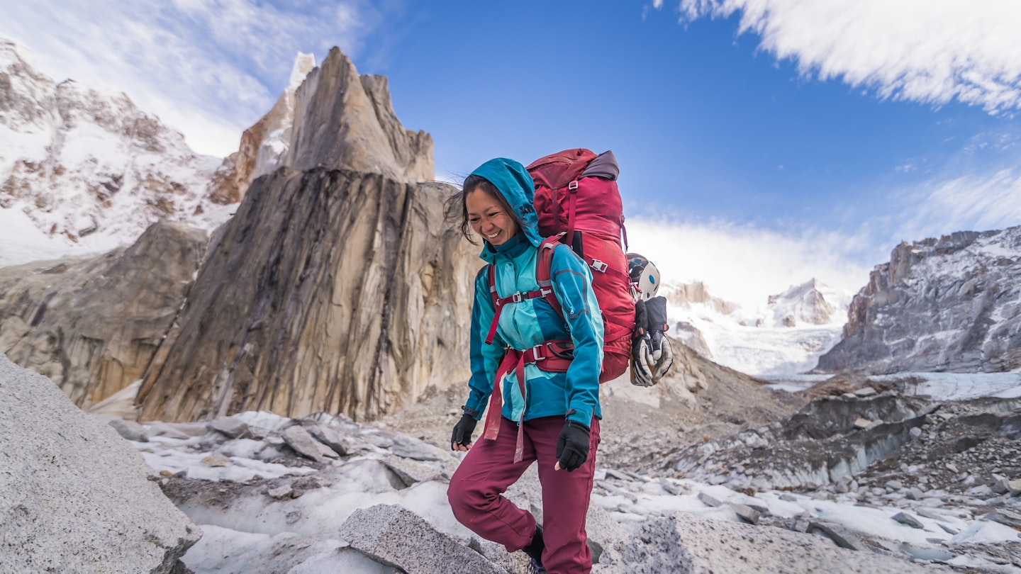 Rock climbing in El Chaltén, south Patagonia, Argentina 