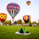 "Boise, Idaho, USA-September 01, 2012: Spirit of Boise Balloon Classic being held at Ann Morrison Park in Boise and people enjoying hot air balloons launch"
