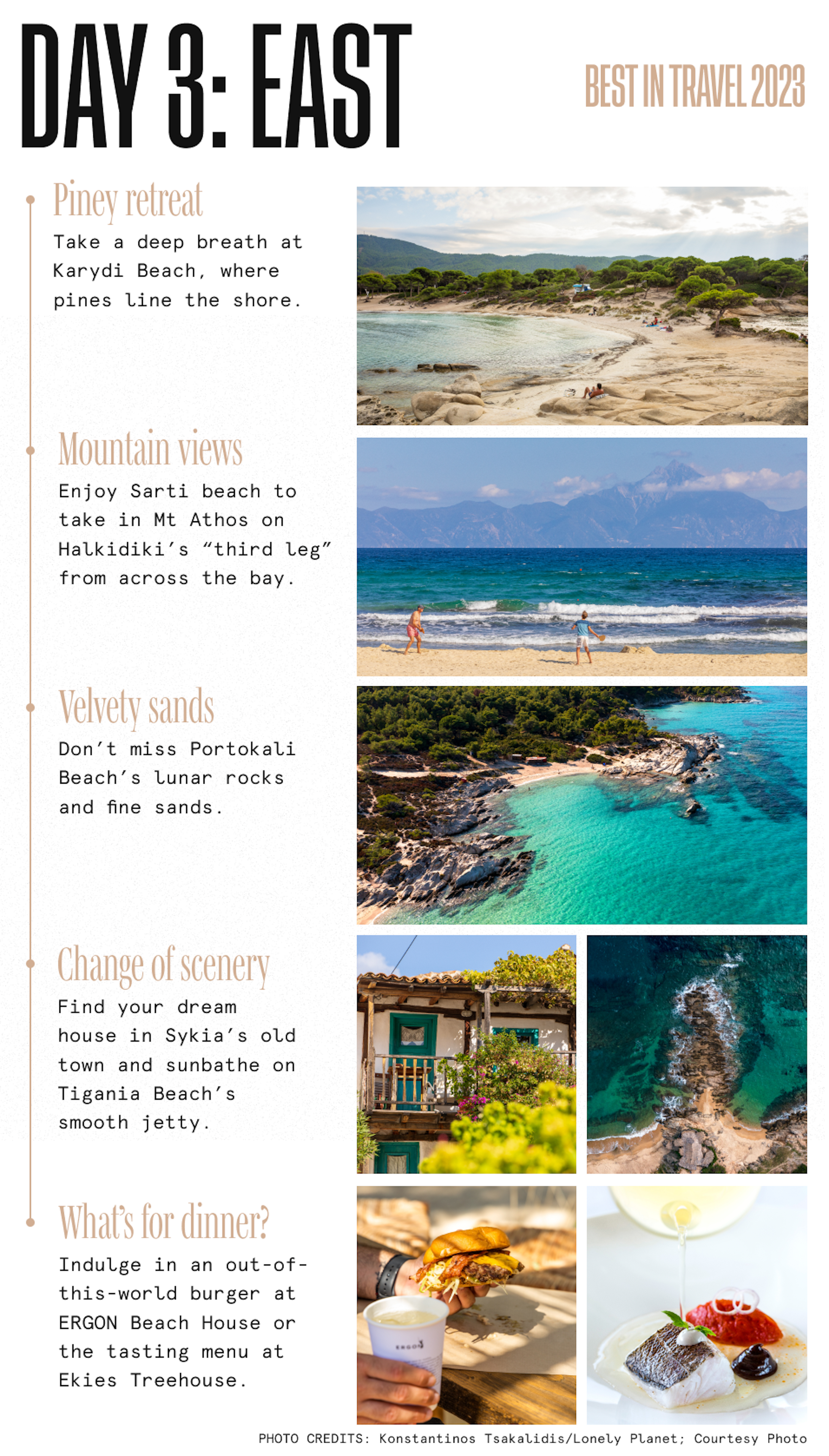 Halkidiki itinerary overview day 3 east