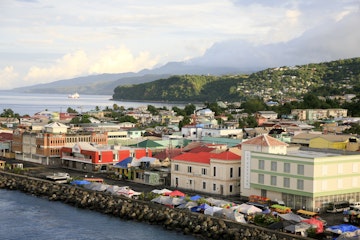 Roseau, Dominica, December 4, 2011. A panorama of Roseau, capital of Dominica.