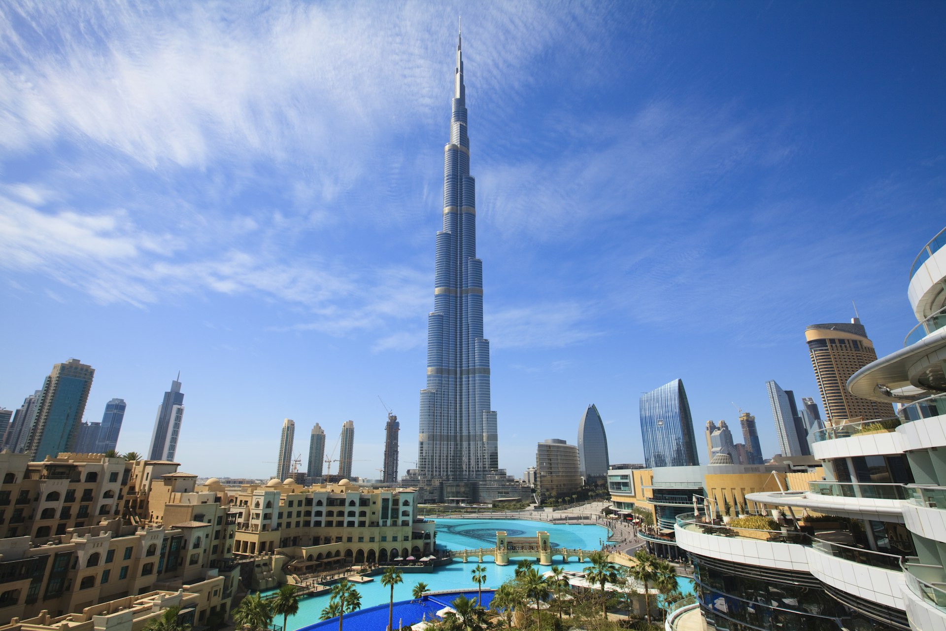 Dubai's Burj Khalifa, the tallest man-made structure in the world at 828 meters