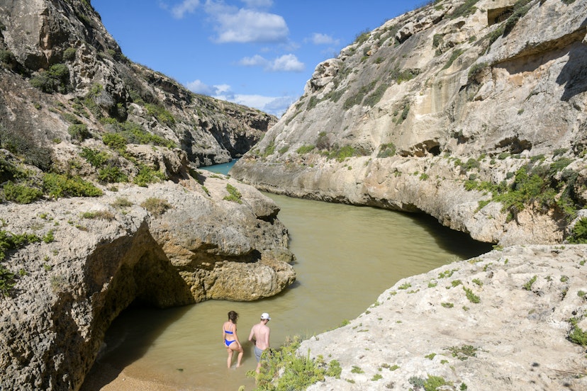 Wied il Gharsi is a perfect spot to spend the day floating © Matthew Mirabelli/Lonely Planet