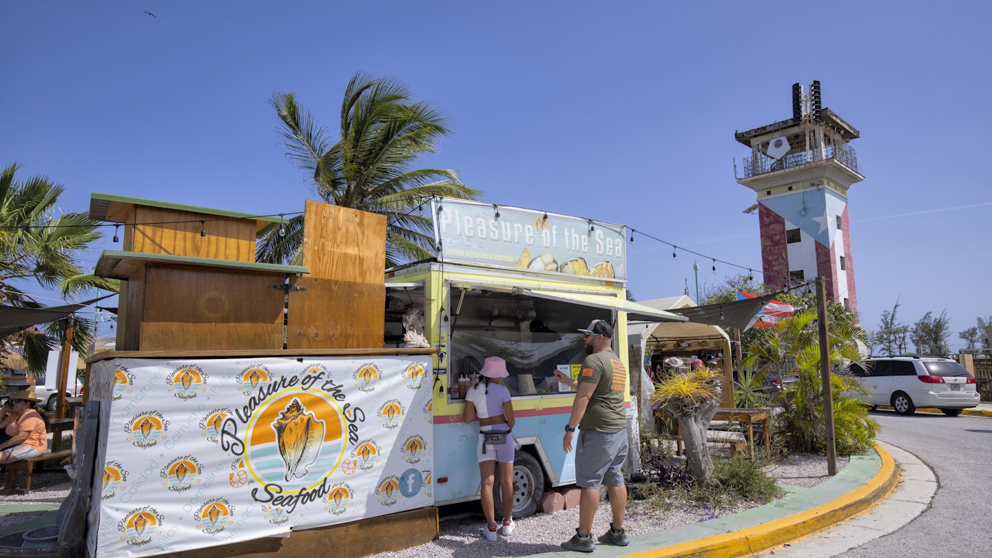 A seafood kiosk in La Guancha, Ponce, Puerto Rico