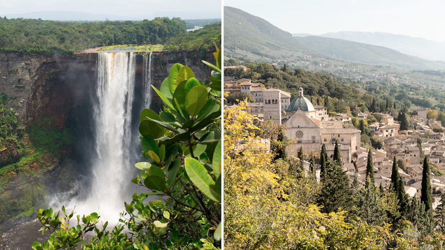 Guyana's natural wonders are exceptional; Assisi's cobbled streets are beautiful in the autumn.