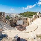 Odeon of Herodes Atticus, theater below the Acropolis in Athens Greece