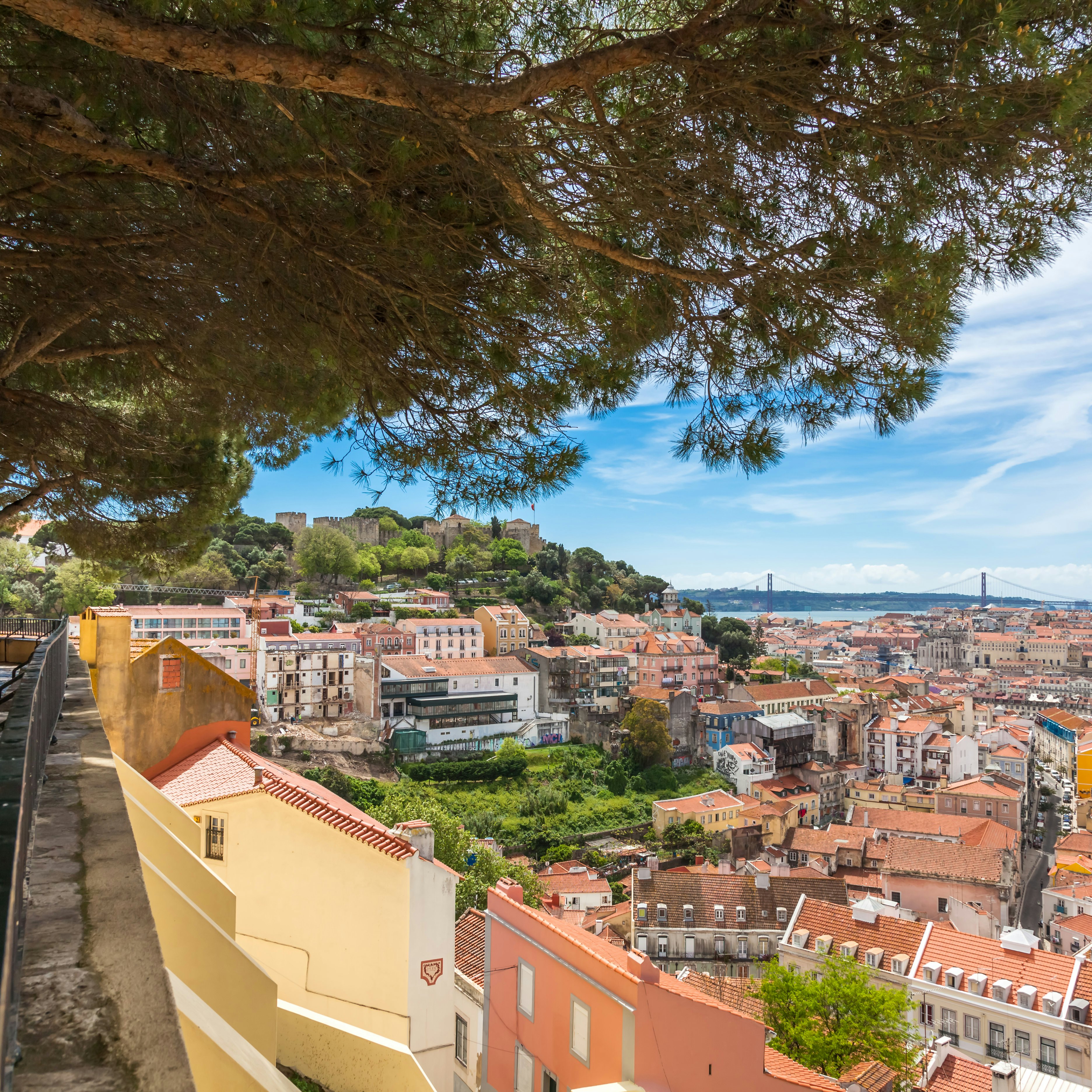 Miradouro da Graca viewpoint in Lisbon, Portugal.
476230058
2015; Alfama; Architecture; Domestic Animals; Europe; Famous Place; Photography; Portuguese Culture; Roof; Bushmen; Capital Cities; Church; Cityscape; Observatory; Outdoors; Panoramic; Gazebo; Horizontal; Tourist; Town; Jorge; Lisbon; Urban Skyline; Viewpoint;