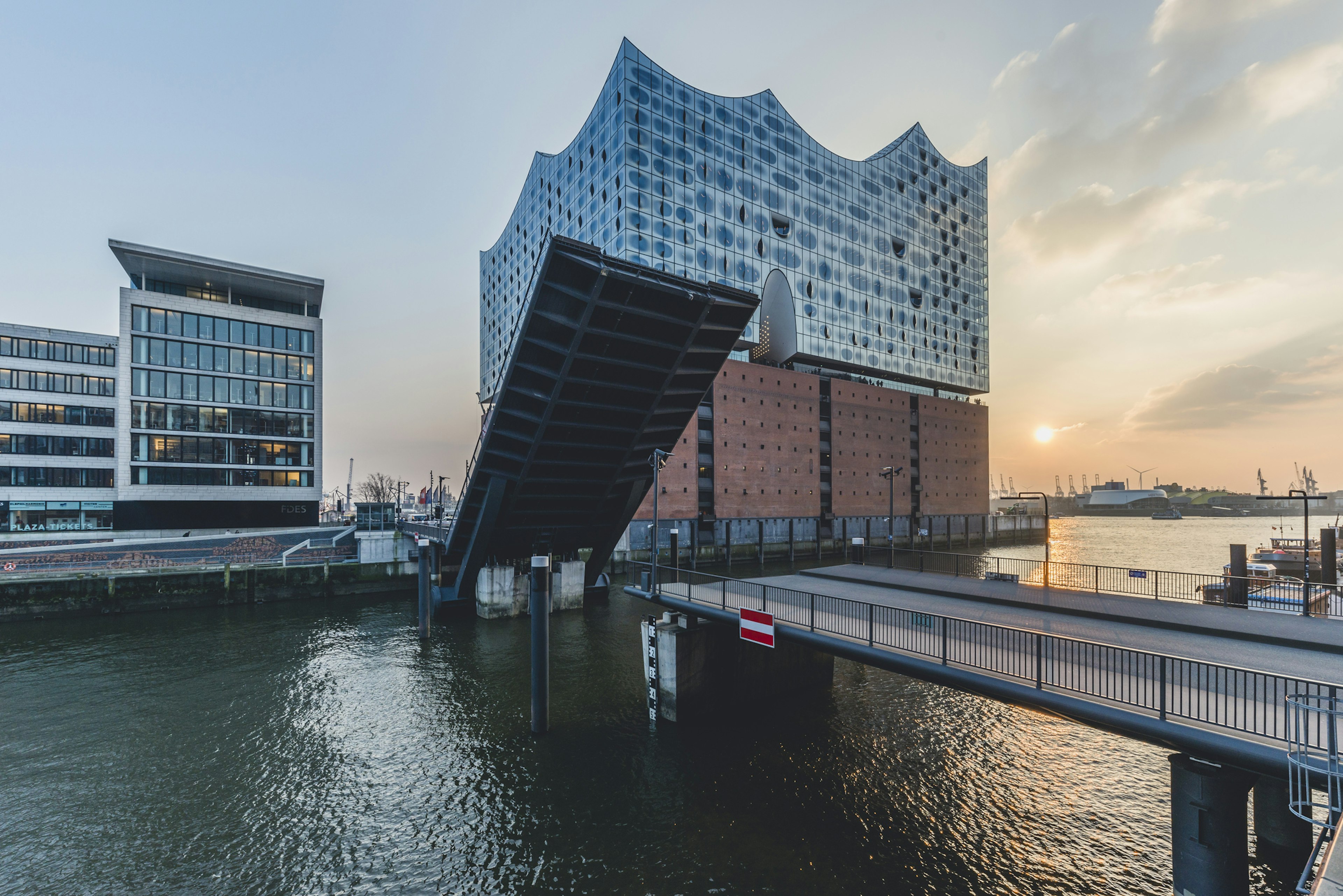 The glass-topped building of Hamburg's Philharmonic.