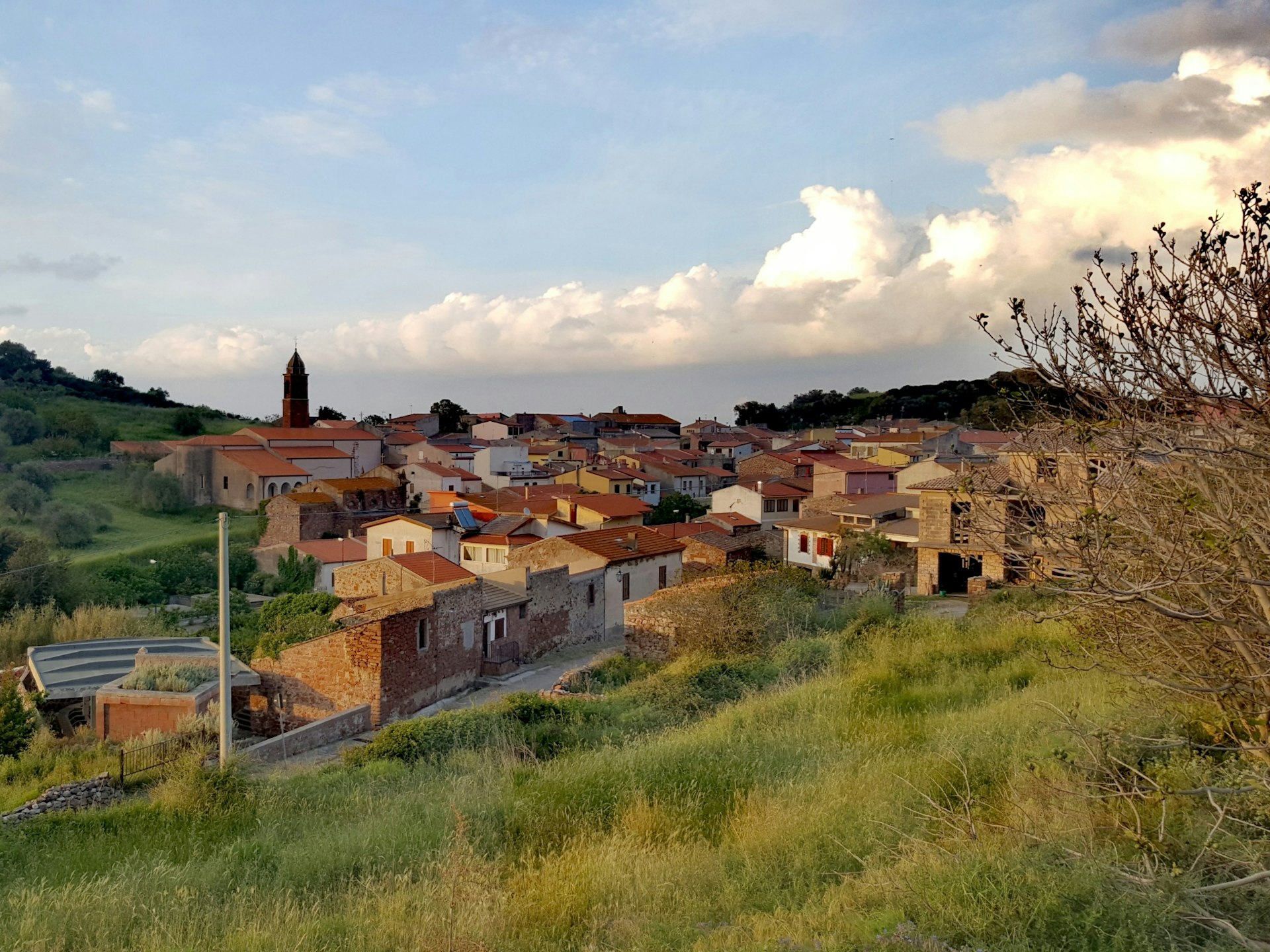 A view of the rural village of Banari, Sardinia, Italy