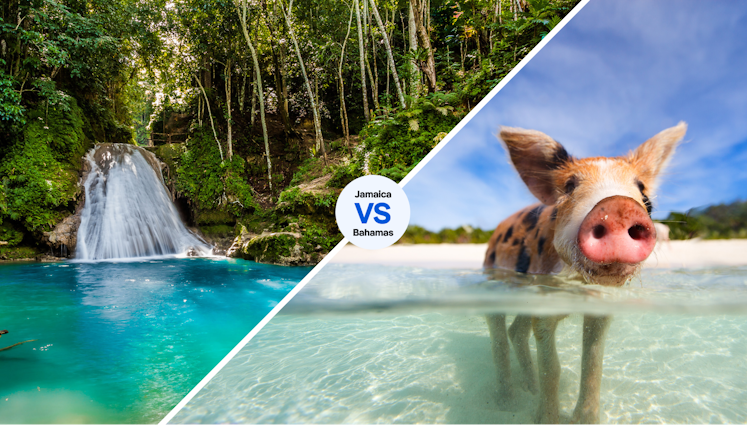 Waterfalls and lush jungles of Jamaica versus hundreds of islands in the Bahamas