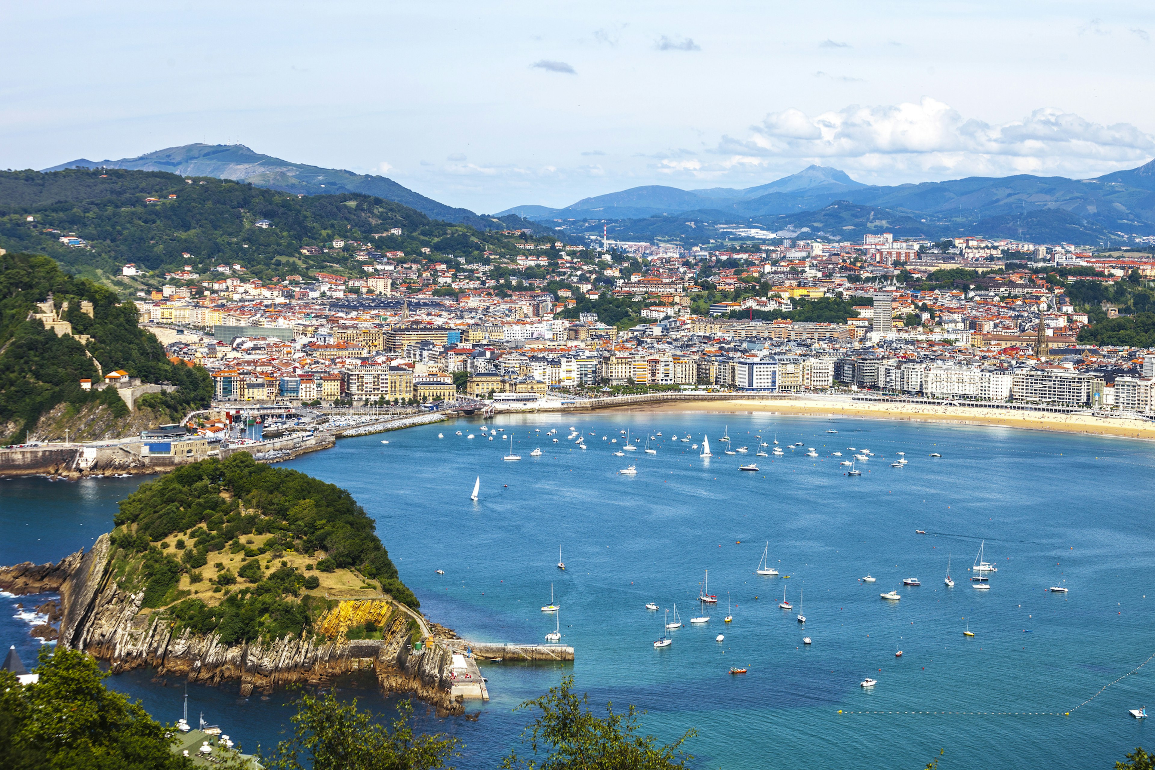 View to San Sebastian, Spain.