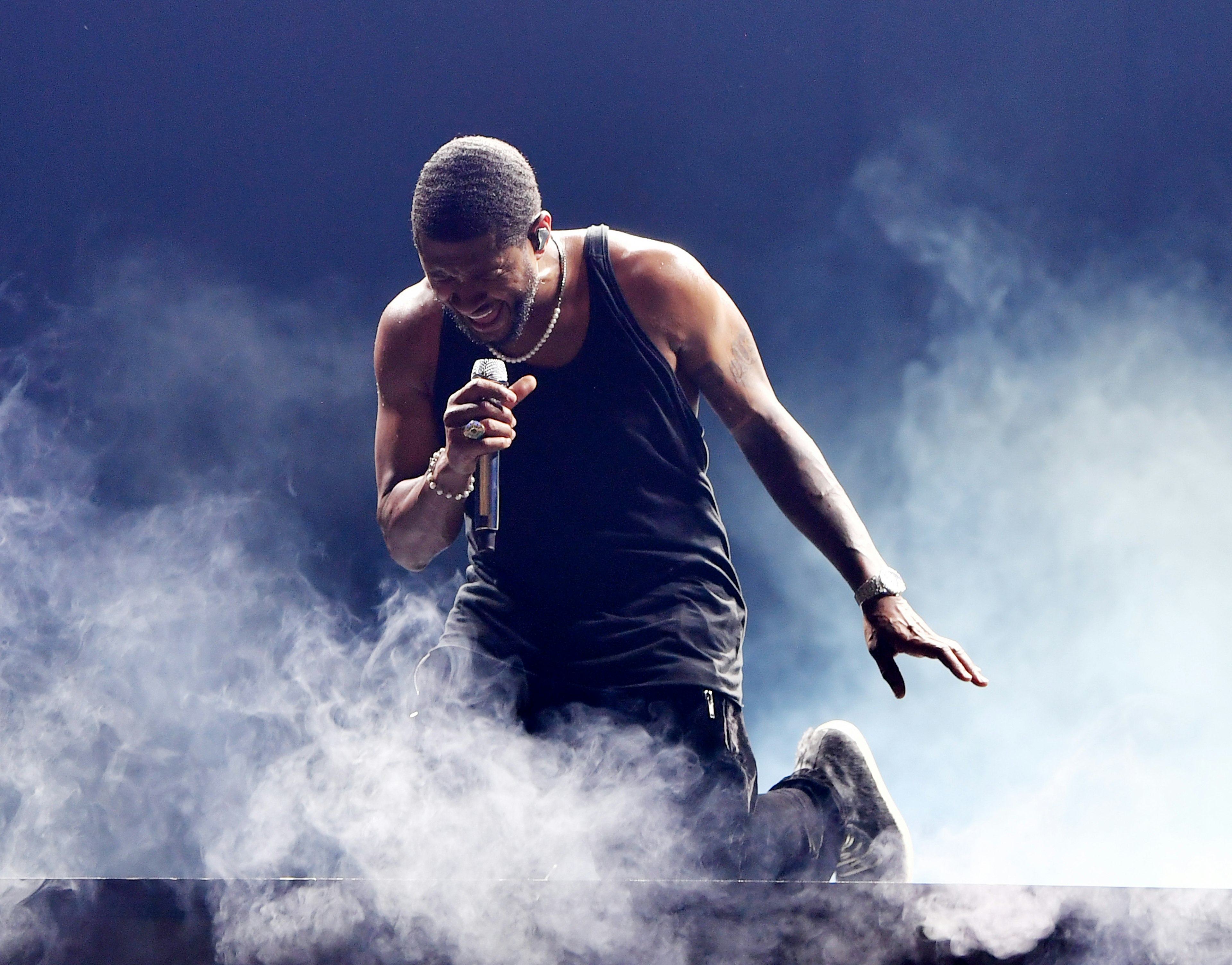 Usher performs at the grand opening of Usher: My Way - The Vegas Residency at Dolby Live at Park MGM on July 15, 2022 in Las Vegas, Nevada