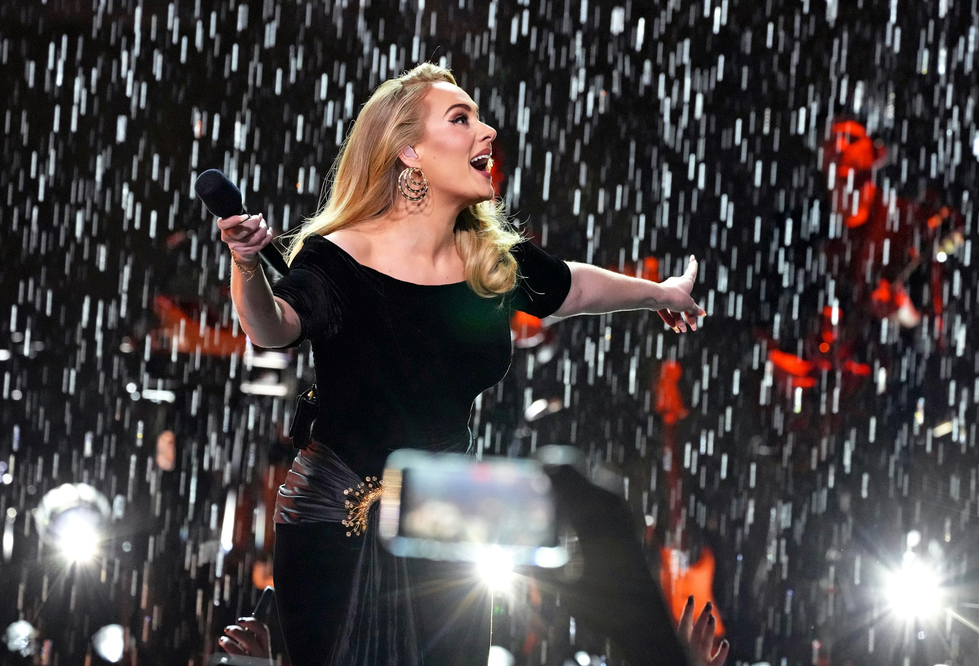 Adele performs onstage during the "Weekends with Adele" Residency at The Colosseum at Caesars Palace, Las Vegas, Nevada, USA