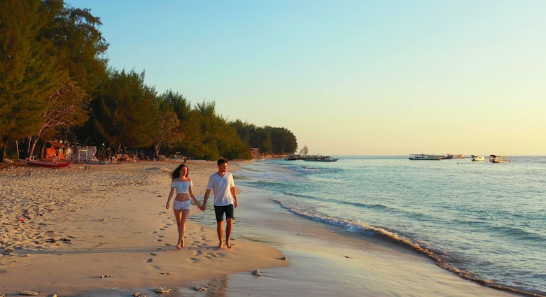 couple on beach in Bali