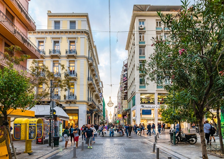 Athens, Greece - October 18, 2018 : People are shopping on Ermou Street in Athens.; Shutterstock ID 1214841832; your: Erin Lenczycki; gl: 65050; netsuite: Digital; full: Destination
1214841832