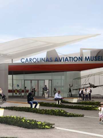 Rendering of the new Carolina Aviation Museum, set to open in 2023.