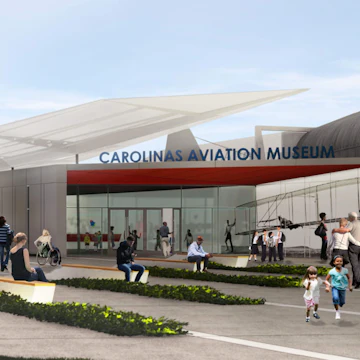Rendering of the new Carolina Aviation Museum, set to open in 2023.