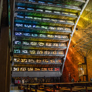 Iglesia El Rosario's interior is a colorful celebration.