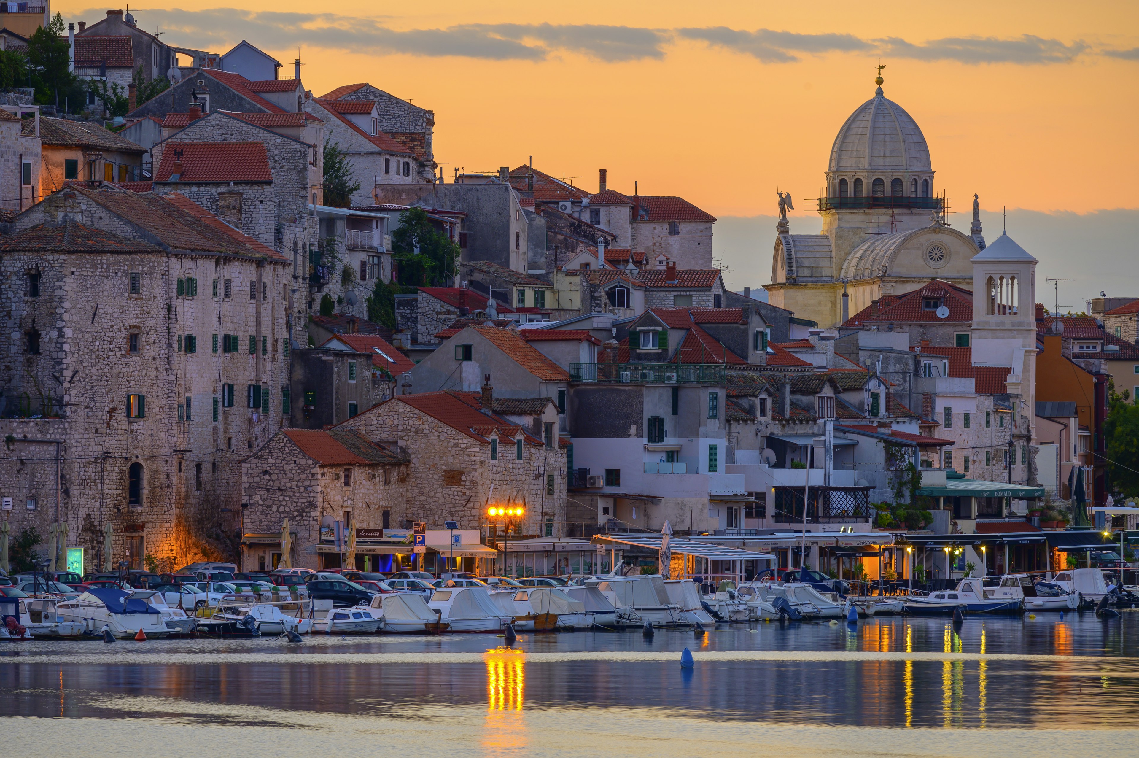 Sunrise Scene Cathedral of St James in Šibenik, Croatia