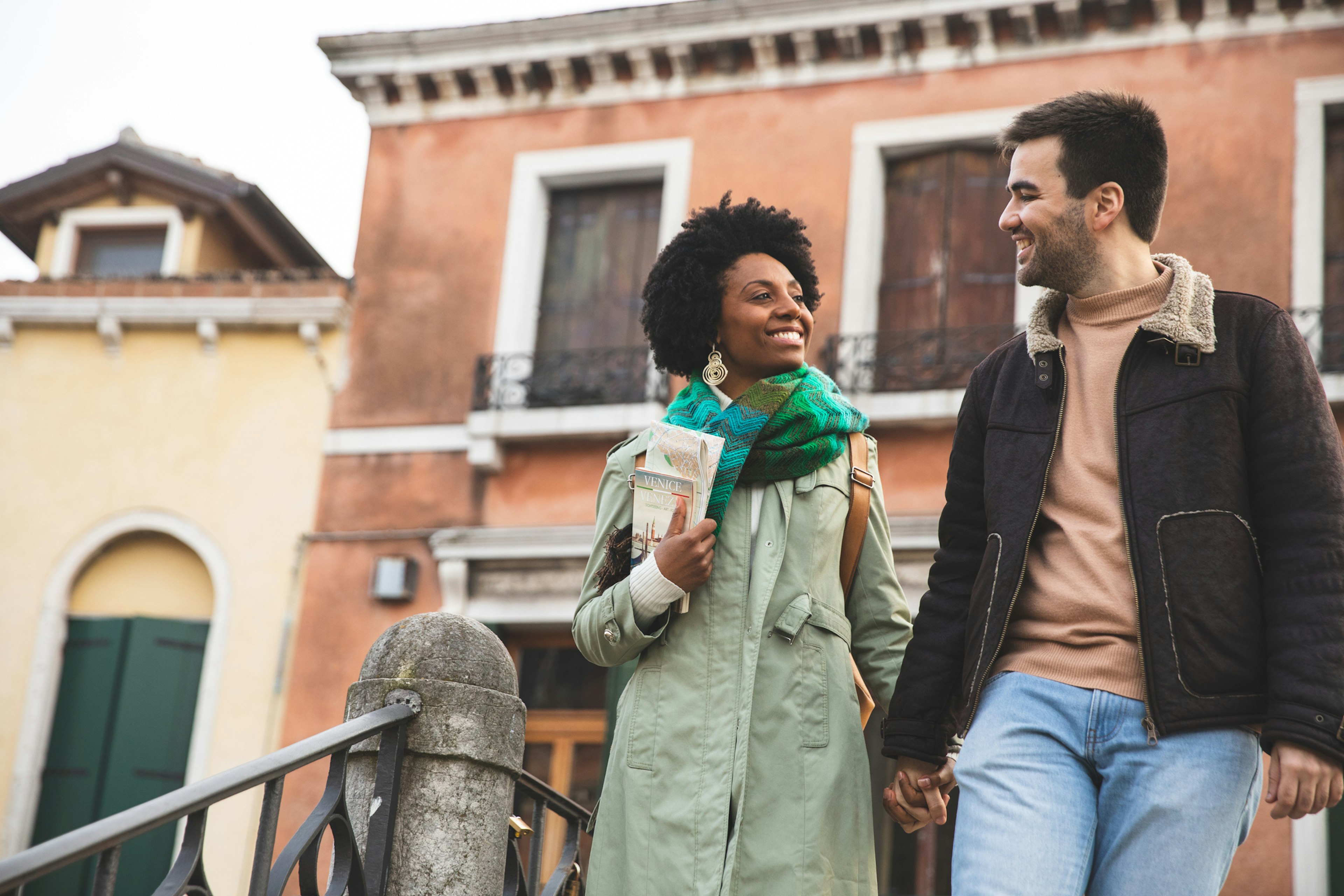 Couple enjoying an holiday vacation in Venice