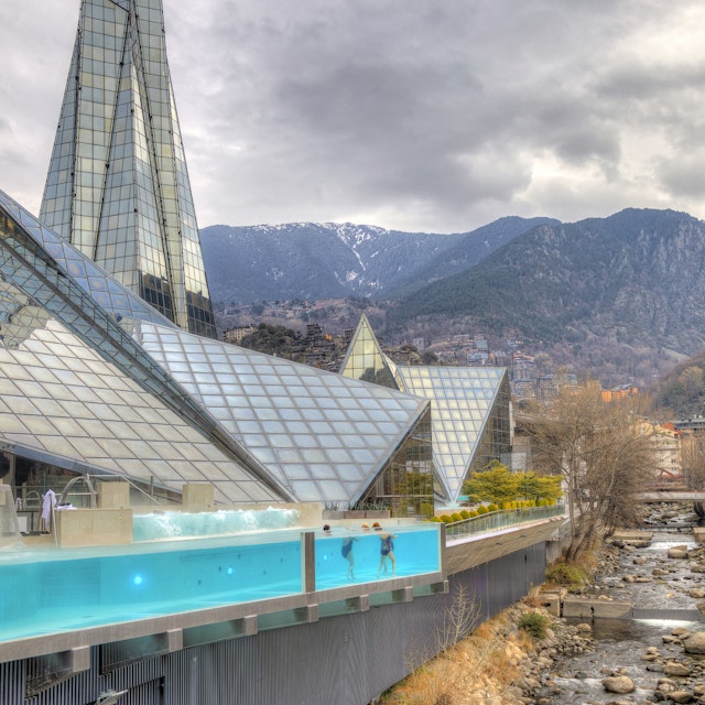 Exterior of Caldea thermal spa, Andorra la Vella, Andorra