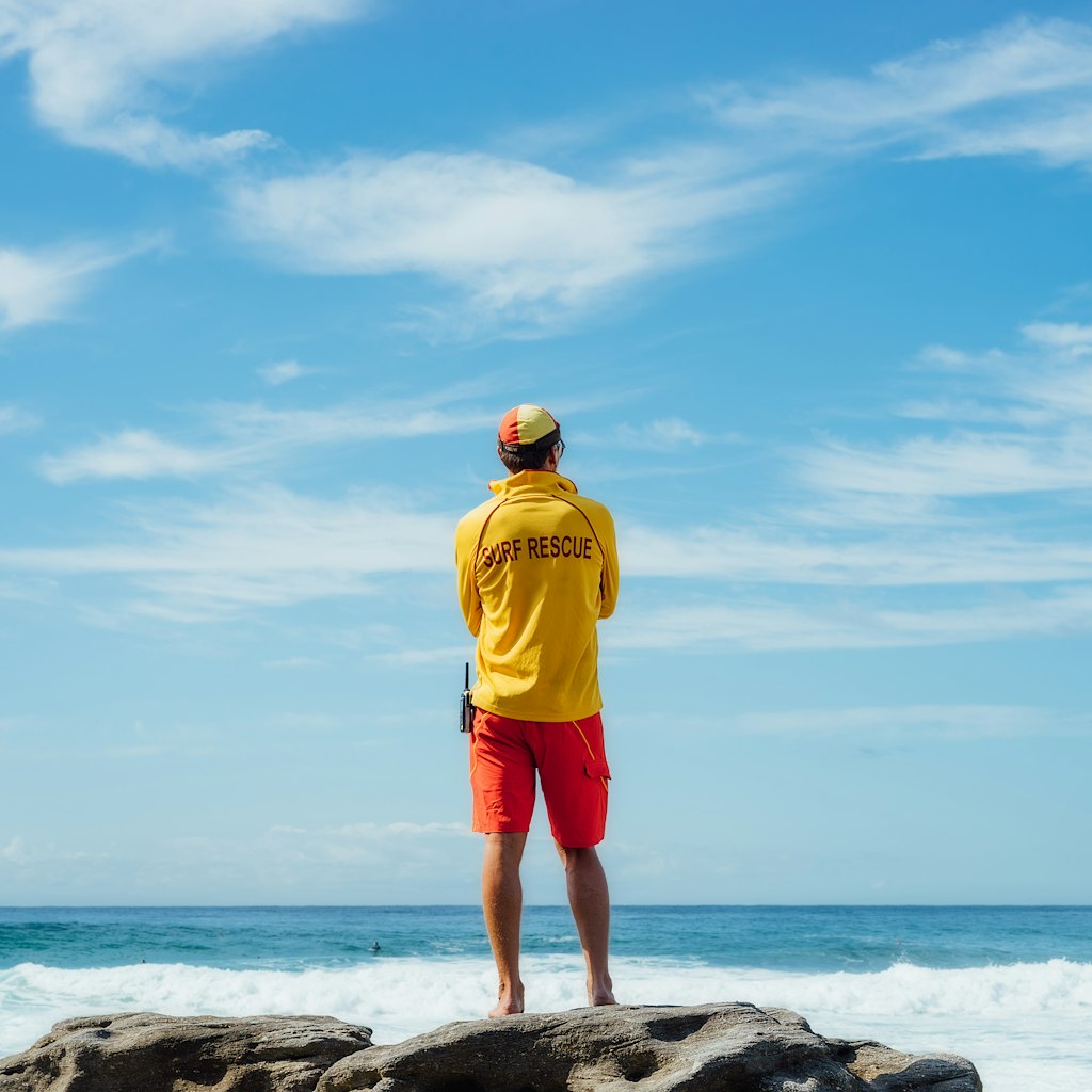 Back of a surf lifesaver looking towards the ocean at Bondi Beach, NSW, Australia
504589922
Obscured Face, Sea, High Angle View, New South Wales, Australia, ChoicePix - Do Not Delete, Sydney, Safety, Stationary, Lifeguard, One Person, People, Horizontal, Surfing, Bondi Beach, 2015, Photography, Full Length, Day, Color Image, Wave - Water