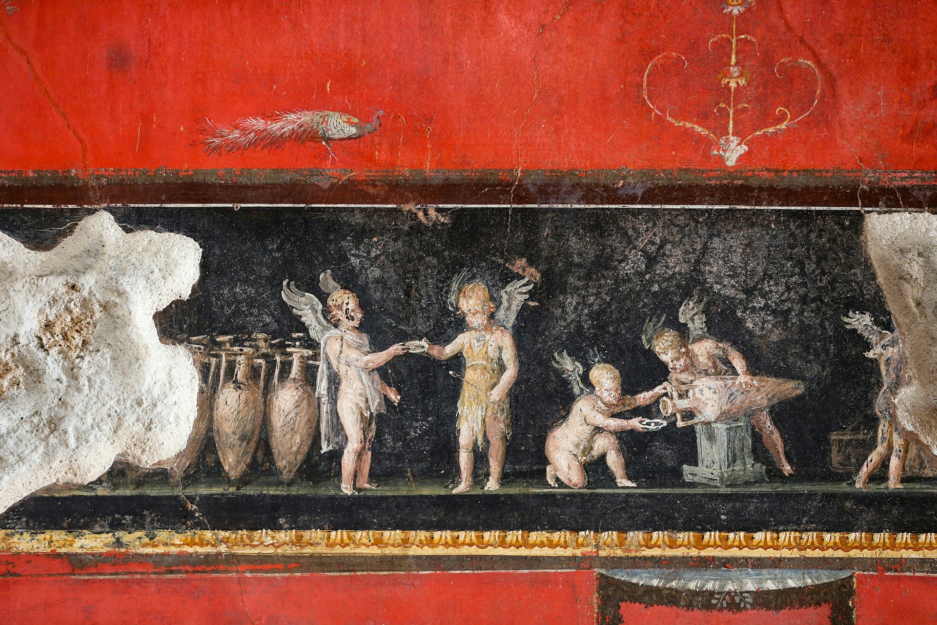 Cupid frescoes in House of the Vettii