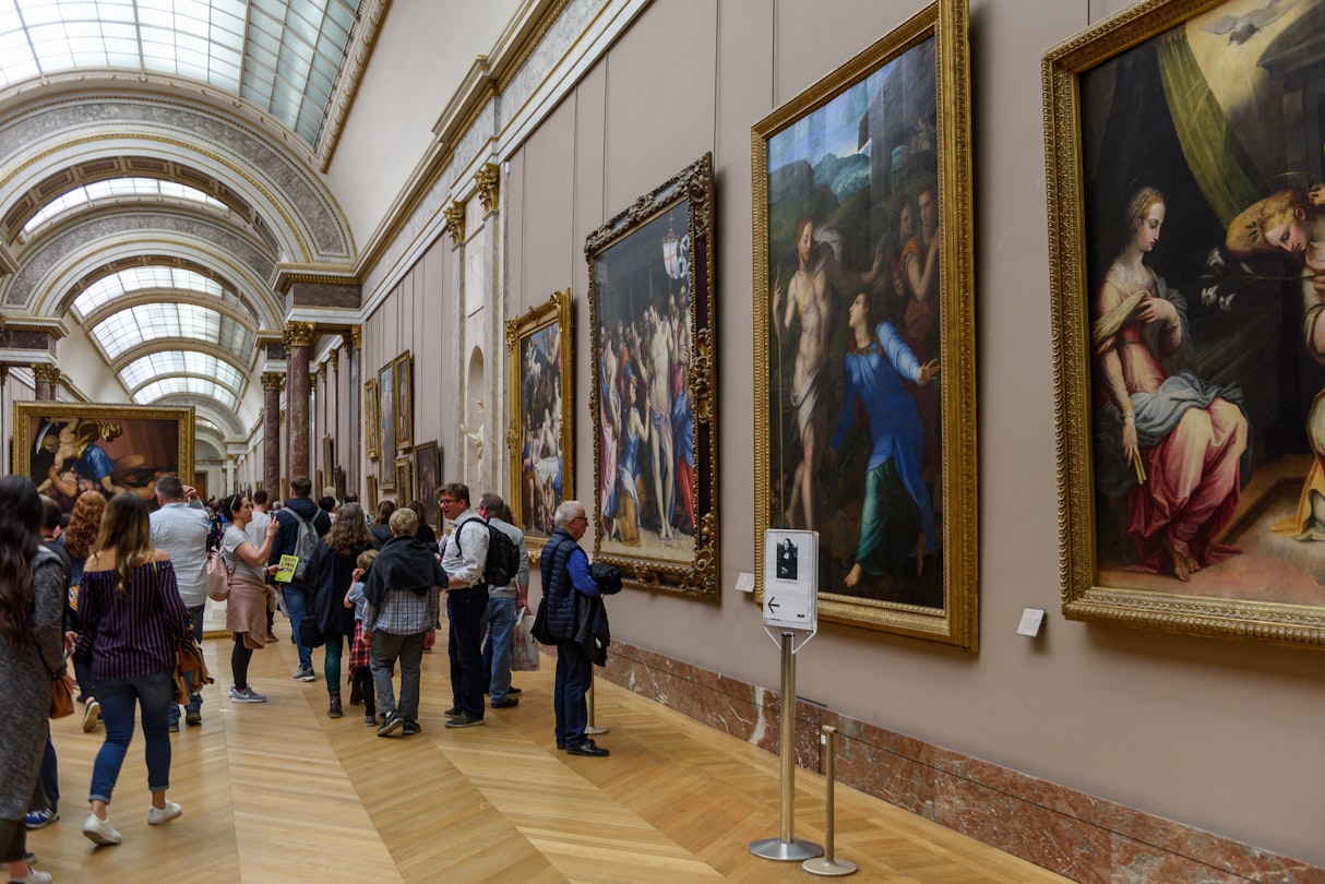 PARIS - APRIL 2, 2018: Unidentified people in the Grande Gallery in Louvre, the world's largest art museum and a historic monument in Paris, France; Shutterstock ID 1060043645; your: Brian Healy; gl: 65050; netsuite: Lonely Planet Online Editorial; full: Best exhibitions in Paris 2023
1060043645