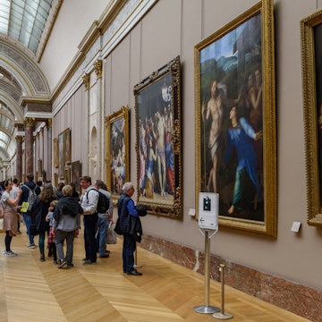 PARIS - APRIL 2, 2018: Unidentified people in the Grande Gallery in Louvre, the world's largest art museum and a historic monument in Paris, France; Shutterstock ID 1060043645; your: Brian Healy; gl: 65050; netsuite: Lonely Planet Online Editorial; full: Best exhibitions in Paris 2023
1060043645