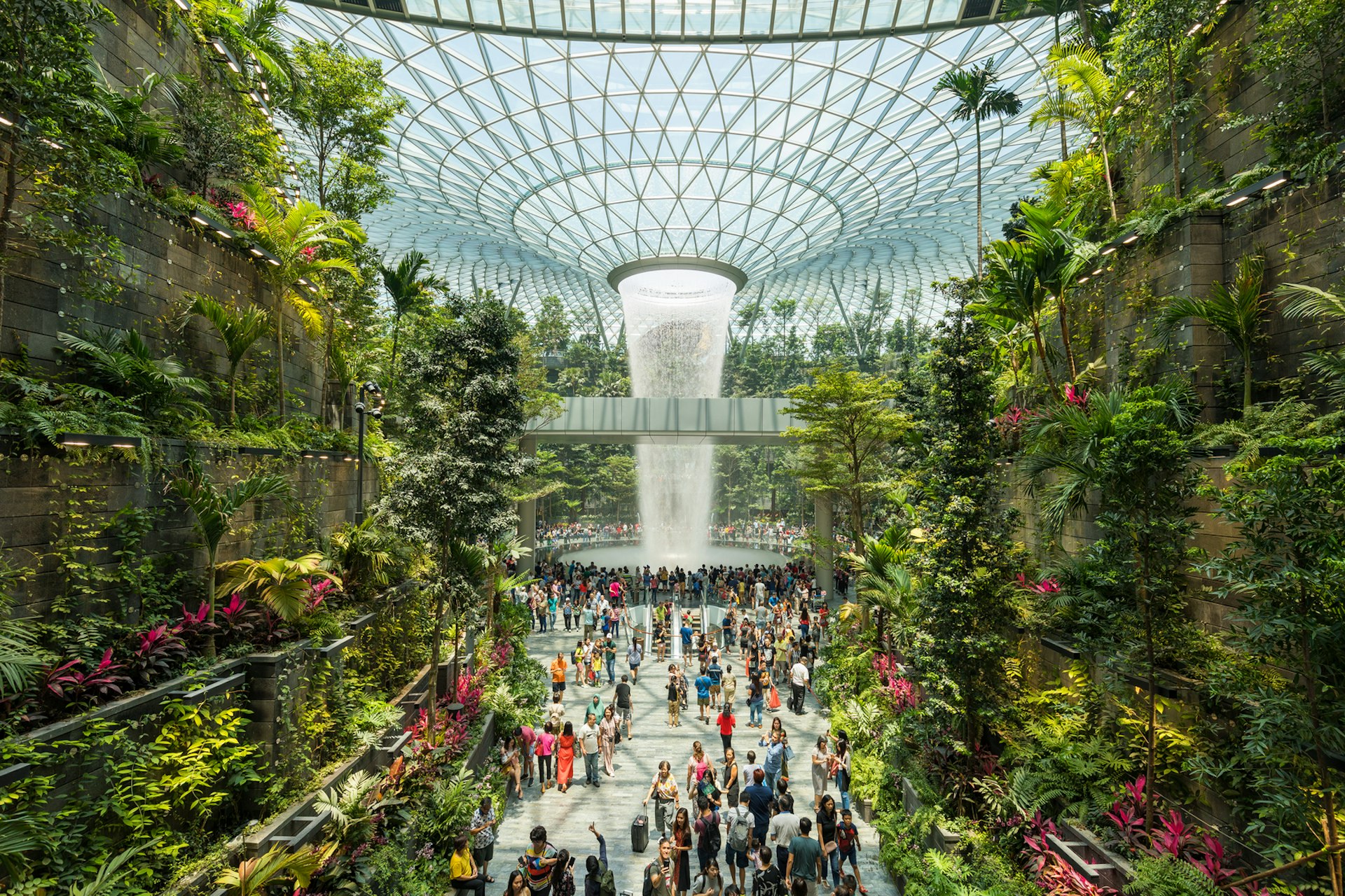 The grand welcome when you land in Singapore's Jewel Changi Airport