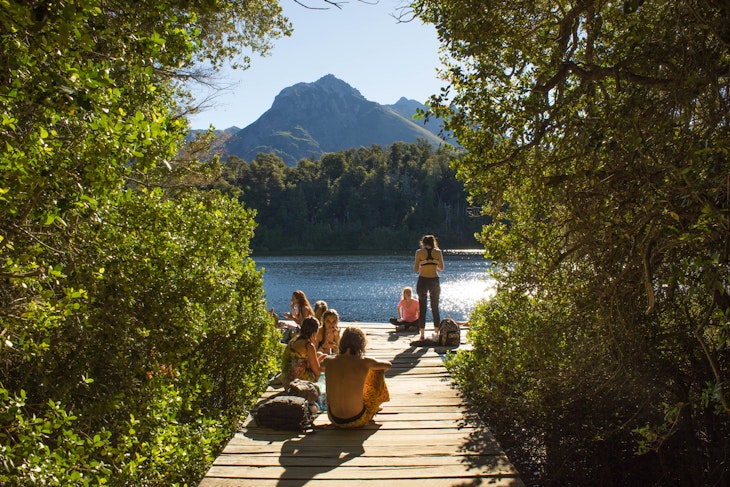 LAGO ESCONDIDO, BARILOCHE - ARGENTINA - FEBRUARY 2017 - Unidentified young people, enjoying the summer on the patagonian lake, eating and having fun on the deck.; Shutterstock ID 653309122; your: Sloane Tucker; gl: 65050; netsuite: Online Editorial; full: Bariloche Landing Page
653309122