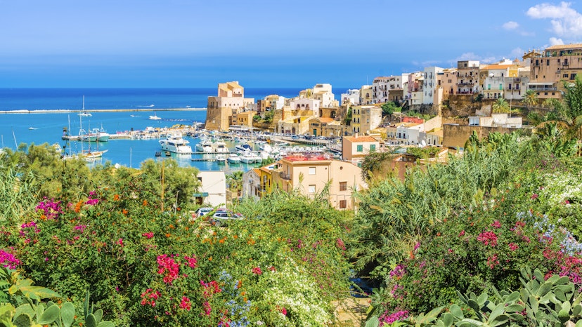 Port of Castellammare del Golfo, a coastal village in Sicily.