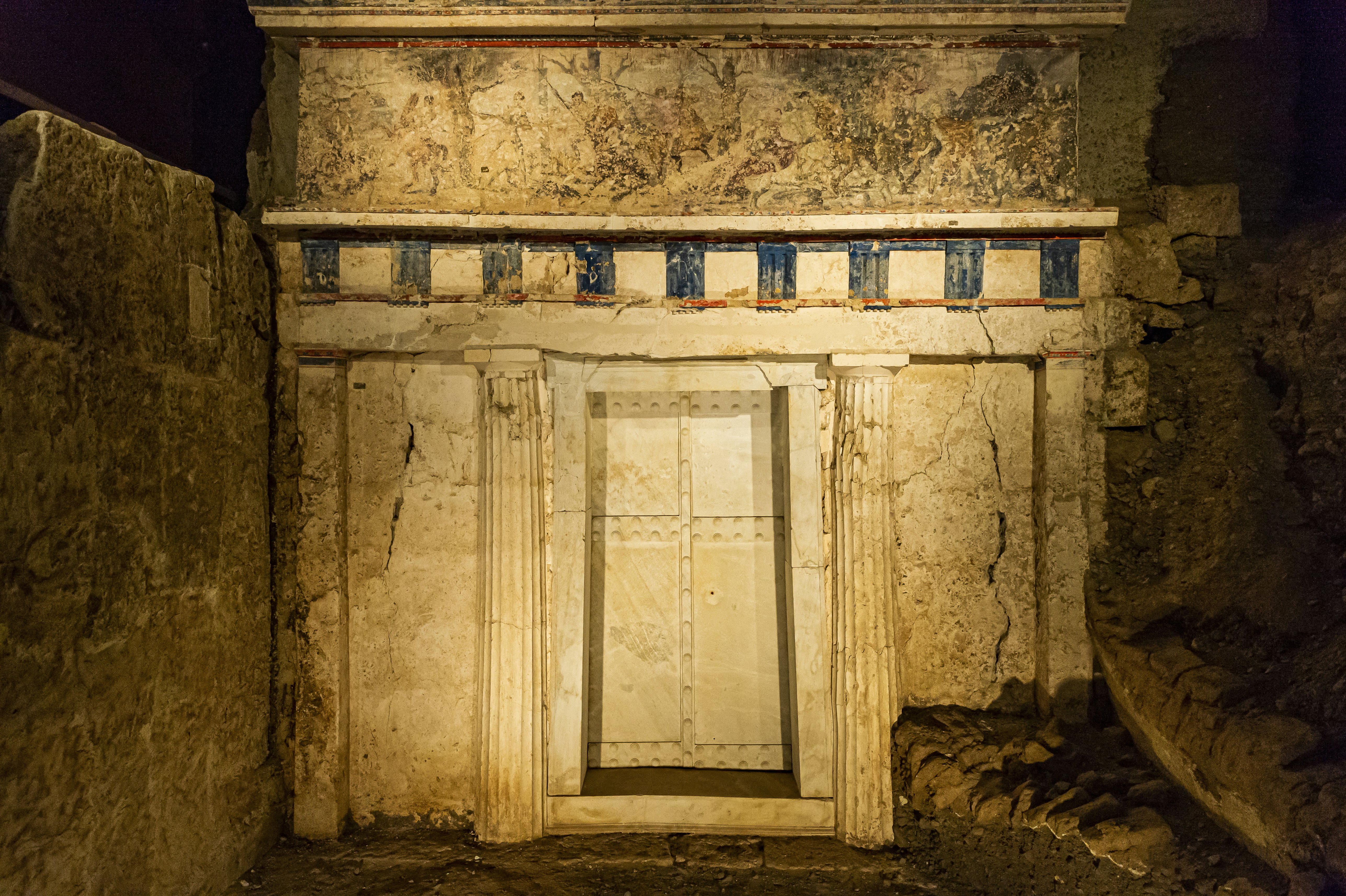 Stone entrance to the burial chamber of Philip II