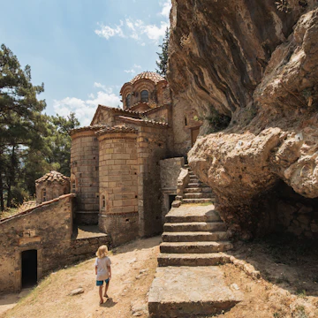Mystras or Mistras, also known in the Chronicle of the Morea as Myzithras, is a fortified town and a former municipality in Laconia, Peloponnese, Greece.