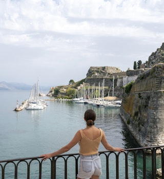 Fort and marina in Old Town Corfu. Top travel destinations in Greece.
1444244454