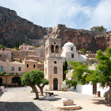 548311483
old, Village, no people, Travel, Architecture, square, built structure, building, church, rock, sky, cloud, outdoor, day, house, landmark, Tree, religion, world religion, Christianity, tower, bell tower, rock face, history, historical, small town, Place of Worship, Townscape, Main Square, Greek Orthodox, town, coastal city, View of the village, Greek Orthodox Church, Monemvasia, Greece, Peloponnese, Laconia