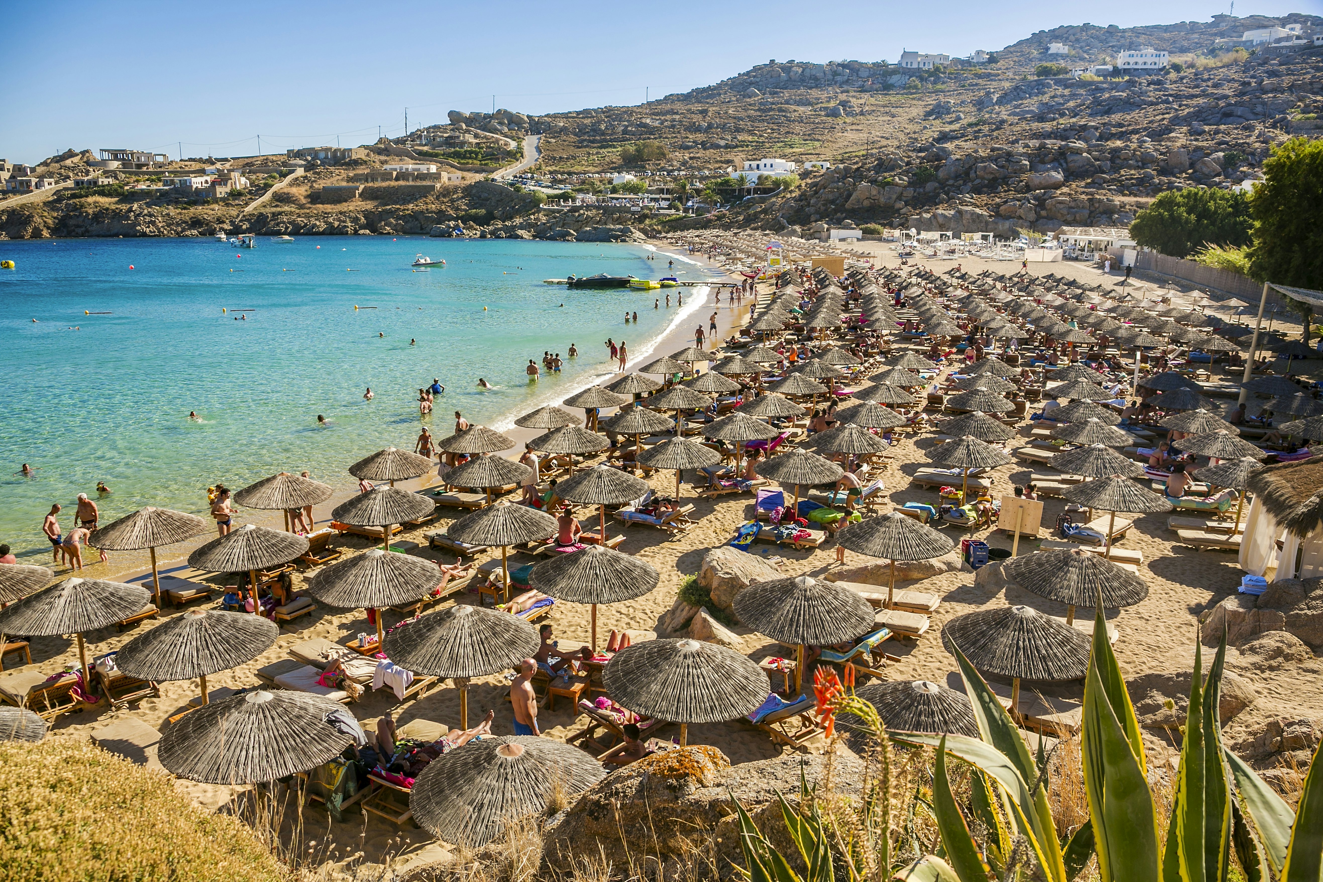 Super Paradise Beach on Mykonos Island