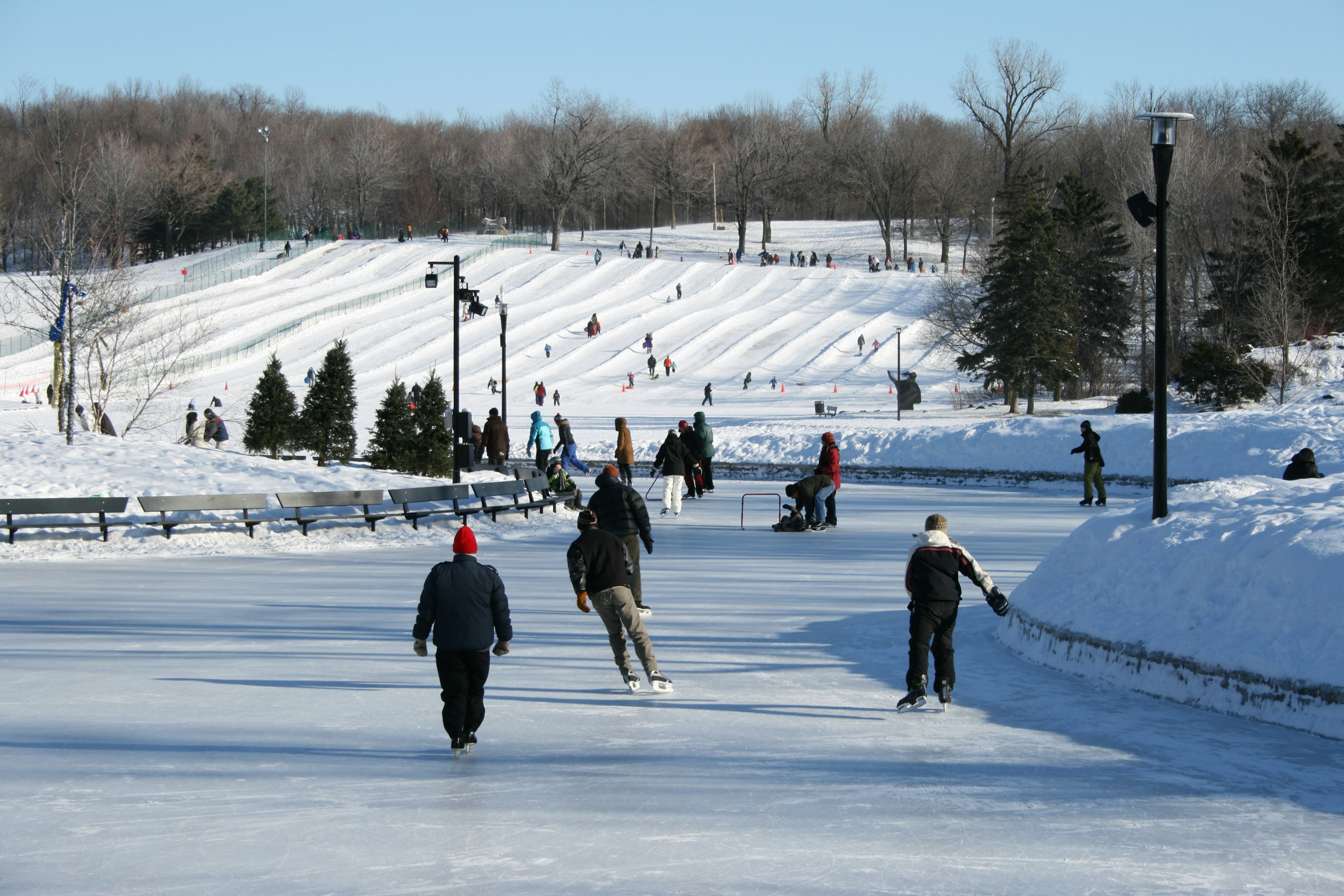 The whole city becomes a winter wonderland during the colder months. Getty Images