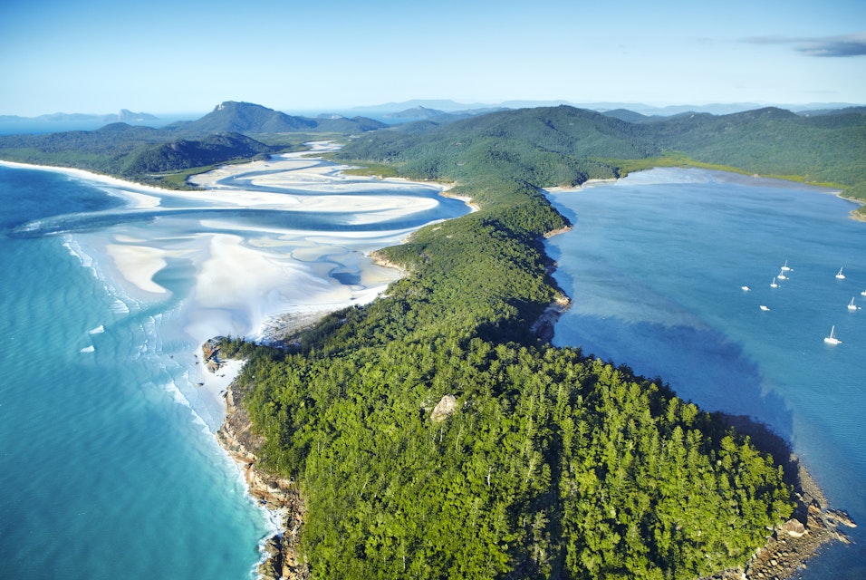 Hill Inlet estuary and rainforest in Queensland.