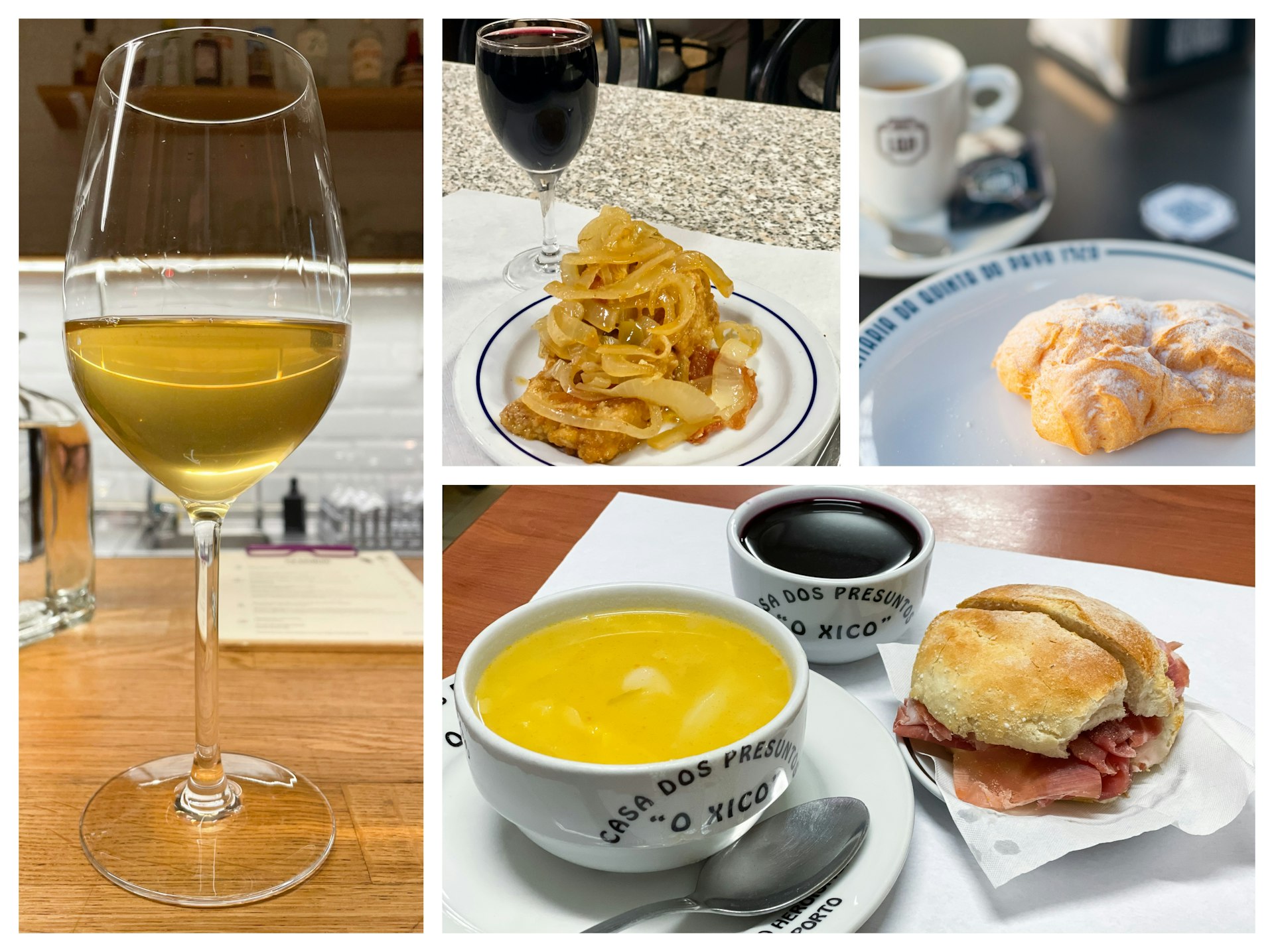 Wine, coffee, lunch and dessert in Porto